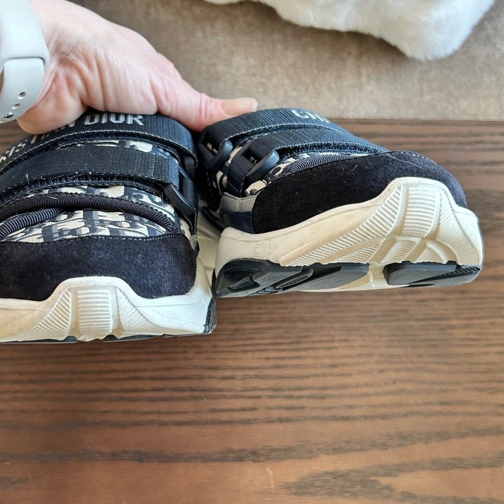 Dior - D-Wander Deep Blue Dior Oblique Technical Fabric Slip On Sneakers - Picture 5 of 15